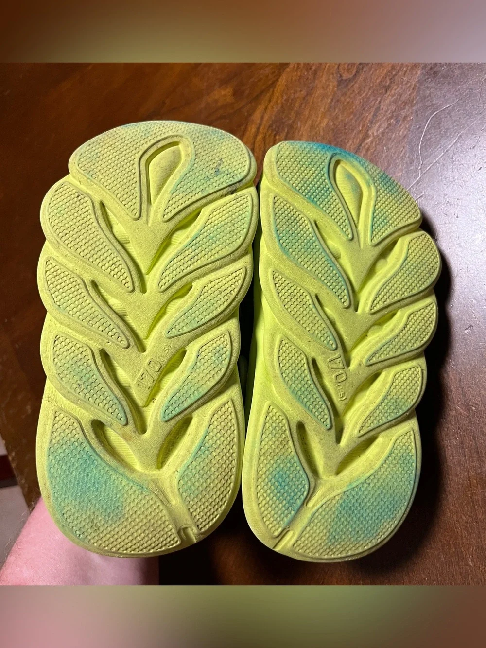 Kids Gray/Yellow Clog/Slide Sandals